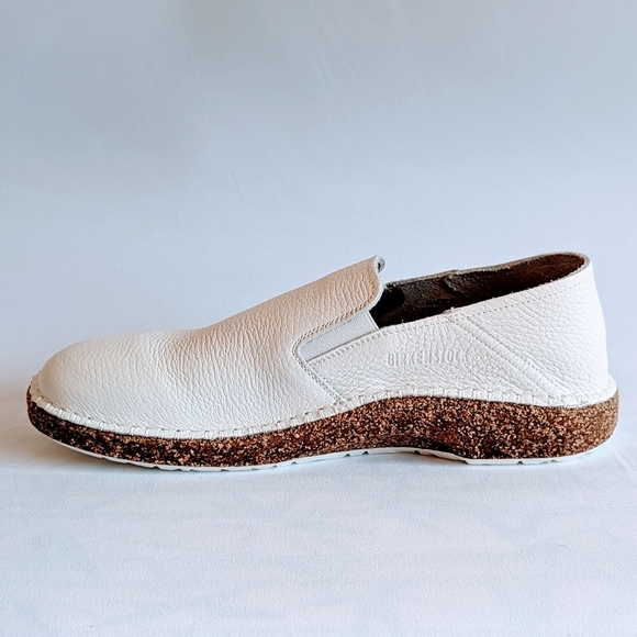 Birkenstock Callan Slip On Convertible Heel Leather White Narrow EU41 10 NIB - Picture 7 of 16
